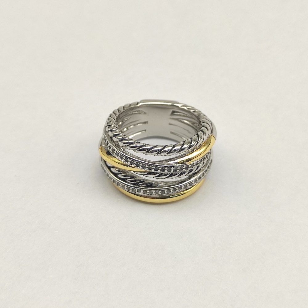 ✨David Yurman Two-Tone Cable Stack Ring — Gold & Silver - Picture 5 of 6